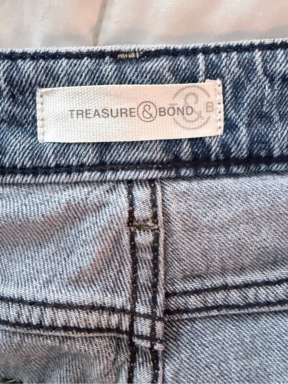 Treasure & Bond Light Blue Mid Rise Ankle Straight Jeans - Picture 4 of 8